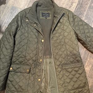 Lucky Brand Khaki Quilted Utility Jacket